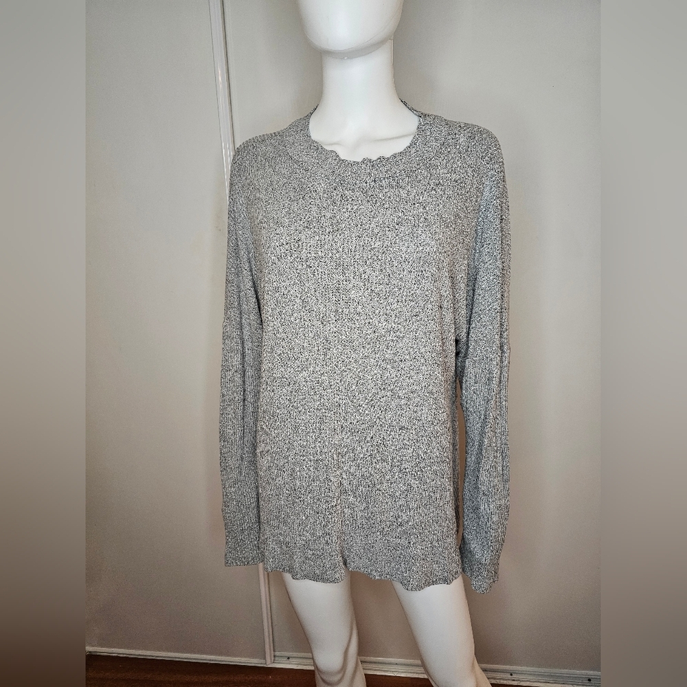 Chance Or Fate Oversized Mockneck Tunic Sweater Knit Gray Pullover Size Small - Picture 7 of 14